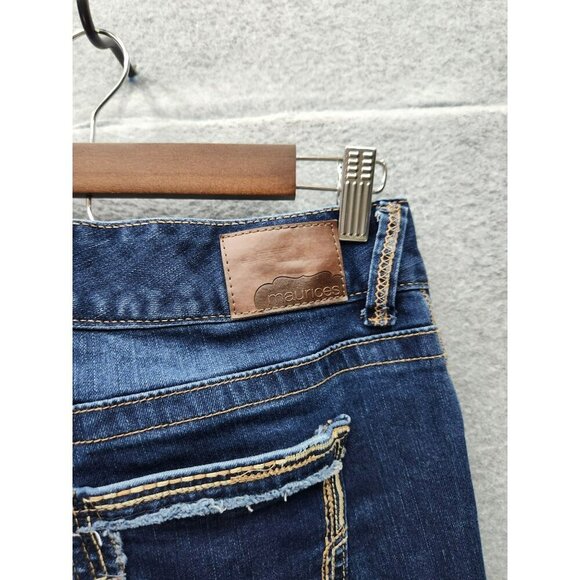 Maurices Womens Distressed Blue Denim Jeans Size 7/8 Regular - Picture 4 of 7